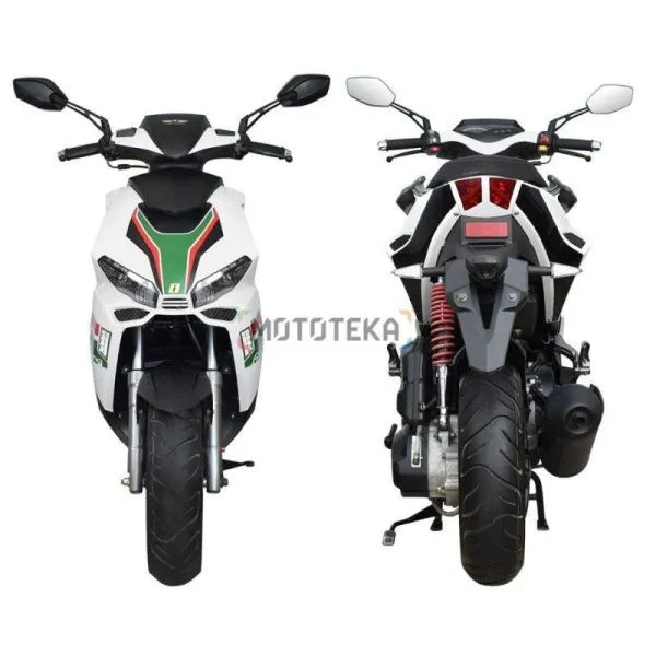 Скутер Regulmoto (Регулмото) FORMULA 125 (LJ125T - 8M) белый/зелёный с ПТС | Мототека